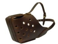 leather dog muzzle