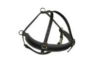 Tracking dog harness made of leather